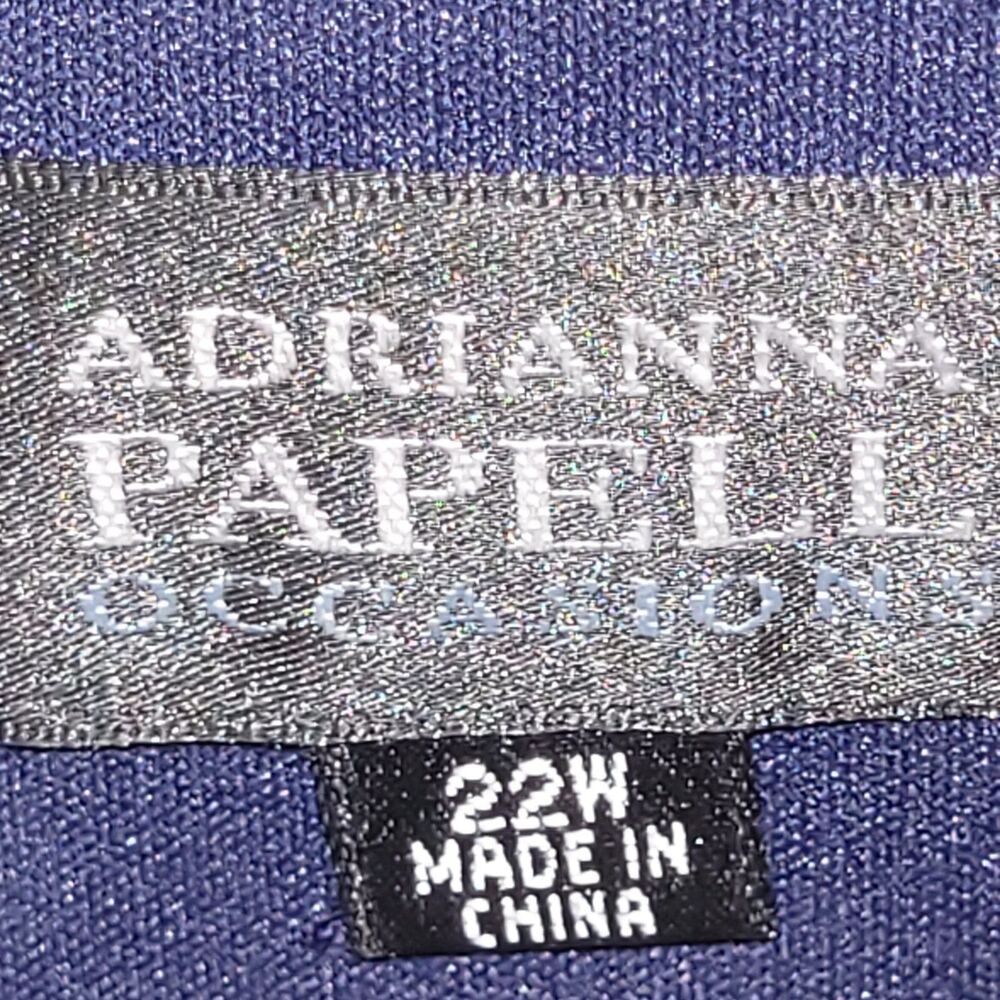 Adrianna Papell Dress Womens 22W Navy 2Pc Bolero Jacket Sheath Evening Formal - Picture 8 of 12